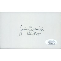 Jim Quick Major League Baseball Umpire Signed 3x5 Index Card JSA Authenticated