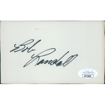 Bob Randall Minnesota Twins Signed 3x5 Index Card JSA Authenticated