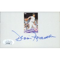 Dennis Rasmussen New York Yankees Signed 3x5 Index Card JSA Authenticated