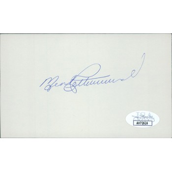 Merv Rettenmund Baltimore Orioles Signed 3x5 Index Card JSA Authenticated