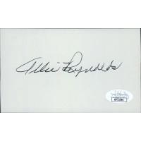 Allie Reynolds New York Yankees Signed 3x5 Index Card JSA Authenticated