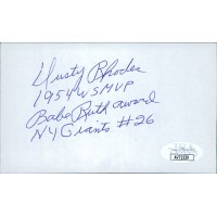 Dusty Rhodes New York Giants Signed 3x5 Index Card JSA Authenticated