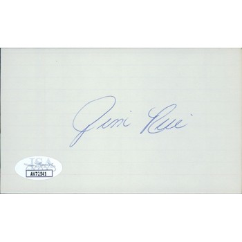 Jim Rice Boston Red Sox Signed 3x5 Index Card JSA Authenticated