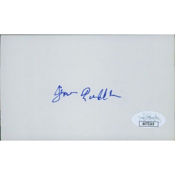 Johnny Riddle Cincinnati Reds Signed 3x5 Index Card JSA Authenticated