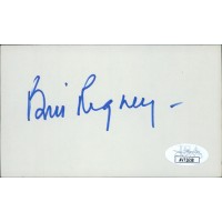 Bill Rigney New York Giants Signed 3x5 Index Card JSA Authenticated