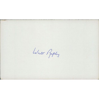 Walt Ripley Boston Red Sox Signed 3x5 Index Card PSA Authenticated