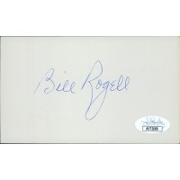 Bill Rogell Detroit Tigers Signed 3x5 Index Card JSA Authenticated