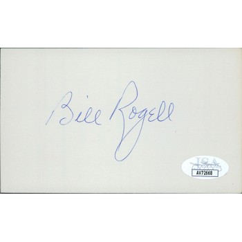 Bill Rogell Detroit Tigers Signed 3x5 Index Card JSA Authenticated