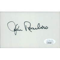 John Roseboro Los Angeles Dodgers Signed 3x5 Index Card JSA Authenticated