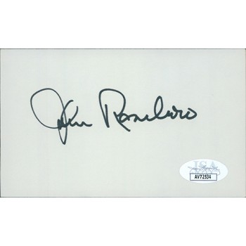 John Roseboro Los Angeles Dodgers Signed 3x5 Index Card JSA Authenticated