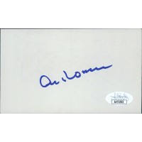 Al Rosen Cleveland Indians Signed 3x5 Index Card JSA Authenticated