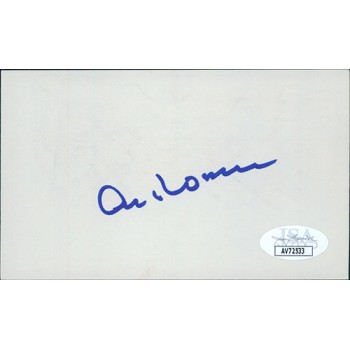 Al Rosen Cleveland Indians Signed 3x5 Index Card JSA Authenticated