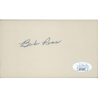 Bob Ross Washington Senators Signed 3x5 Index Card JSA Authenticated