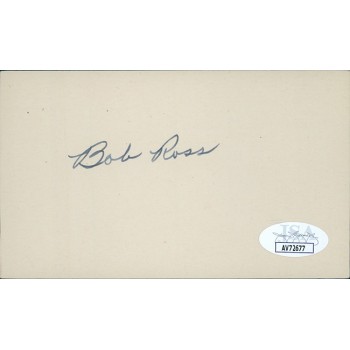 Bob Ross Washington Senators Signed 3x5 Index Card JSA Authenticated