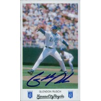 Glendon Rusch Kansas City Royals Signed 3x5 Photo Card JSA Authenticated