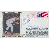Nolan Ryan Roberto Alomar Signed Seventh No-Hitter Cachet JSA Authenticated