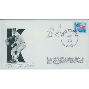 Nolan Ryan Texas Rangers Signed 5,000 Strick Out Limited Edition Cachet JSA Auth