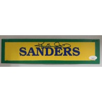 Ken Sanders Signed 3x12 Nameplate JSA Authenticated