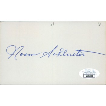 Norm Schlueter Chicago White Sox Signed 3x5 Index Card JSA Authenticated Norm Schlueter Chicago White Sox Signed 3x5 Index Card JSA Authenticated