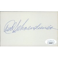 Red Schoendienst St. Louis Cardinals Signed 3x5 Index Card JSA Authenticated
