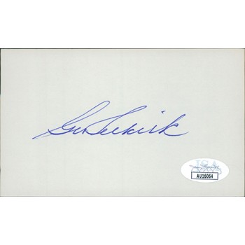 George Selkirk New York Yankees Signed 3x5 Index Card JSA Authenticated