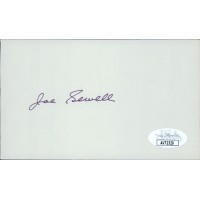 Joe Sewell Cleveland Indians Signed 3x5 Index Card JSA Authenticated