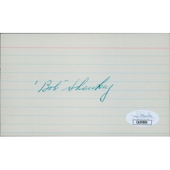 Bob Shawkey New York Yankees Signed 3x5 Index Card JSA Authenticated Bob Shawkey New York Yankees Signed 3x5 Index Card JSA Authenticated
