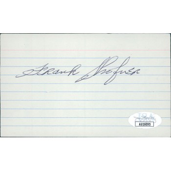Frank Shofner Boston Red Sox Signed 3x5 Index Card JSA Authenticated Frank Shofner Boston Red Sox Signed 3x5 Index Card JSA Authenticated