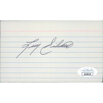 Luis Silverio Kansas City Royals Signed 3x5 Index Card JSA Authenticated