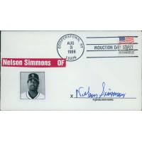 Nelson Simmons California Angels Signed First Day Issue Cachet JSA Authenticated