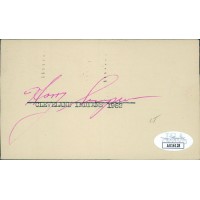 Harry Simpson Cleveland Indians Signed 3x5 Post Card JSA Authenticated