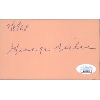 George Sisler St. Louis Browns Signed 3x5 Post Card JSA Authenticated