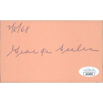 George Sisler St. Louis Browns Signed 3x5 Post Card JSA Authenticated