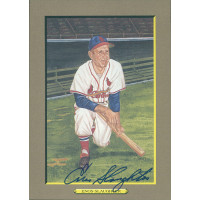 Enos Slaughter Cardinals Signed Great Moments Perez Steele Card JSA Authentic