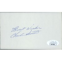 Charley Smith Chicago White Sox Signed 3x5 Index Card JSA Authenticated