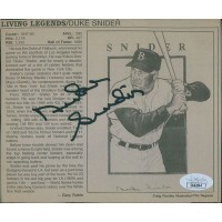 Duke Snider Brooklyn Dodgers Signed 5.5x6.5 Cut Magazine Page JSA Authenticated Duke Snider Brooklyn Dodgers Signed 5.5x6.5 Cut Magazine Page JSA Authenticated