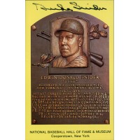 Duke Snider Signed Hall of Fame Cooperstown Plaque Postcard JSA Authenticated