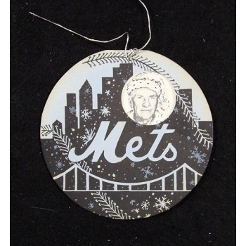 Casey Stengel New York Mets Signed Promo Paper Ornament JSA Authenticated