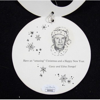 Casey Stengel New York Mets Signed Promo Paper Ornament JSA Authenticated