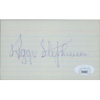 Riggs Stephenson Chicago Cubs Signed 3x5 Index Card JSA Authenticated Riggs Stephenson Chicago Cubs Signed 3x5 Index Card JSA Authenticated
