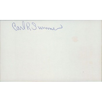 Carl Sumner Boston Red Sox Signed 3x5 Index Card PSA Authenticated
