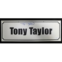 Tony Taylor Signed 7x20 Name Plate Convention Sign JSA Authenticated