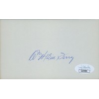 Bill Terry New York Giants Signed 3x5 Index Card JSA Authenticated