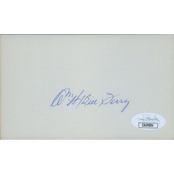 Bill Terry New York Giants Signed 3x5 Index Card JSA Authenticated