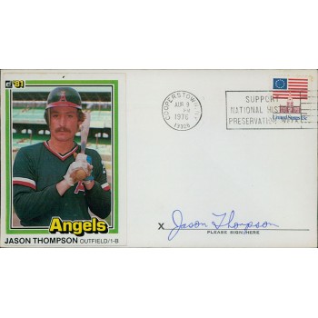 Jason Thompson California Angels Signed First Day Issue Cachet JSA Authenticated