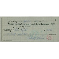 Bobby Thomson Signed Cancelled Check JSA Authenticated
