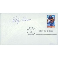Bobby Thomson Signed Mighty Casey First Day Issue Cachet JSA Authenticated