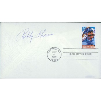 Bobby Thomson Signed Mighty Casey First Day Issue Cachet JSA Authenticated