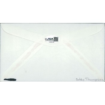 Bobby Thomson Signed Mighty Casey First Day Issue Cachet JSA Authenticated
