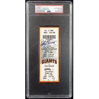 Bobby Thomson San Francisco Giants Signed Game Ticket PSA Authenticated